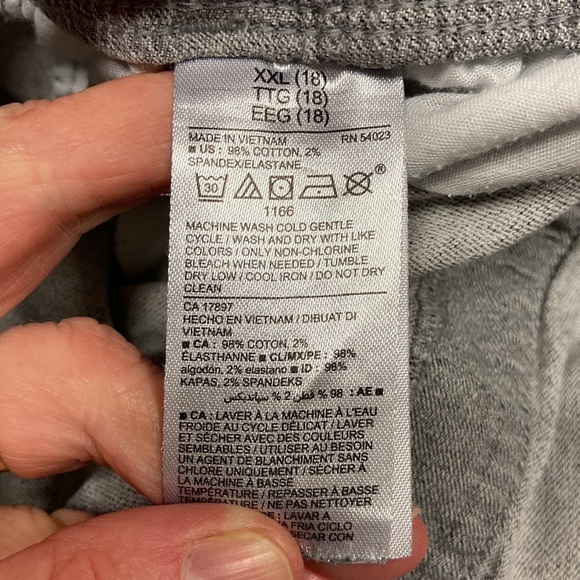 Old navy boys grey elastic waist drawstring shorts xxl 18 - Picture 6 of 6